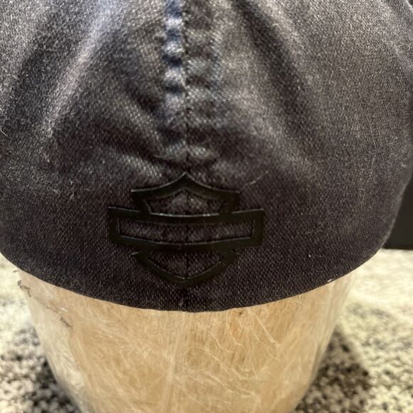 Harley-Davidson Silicone Skull Stretch Baseball Cap S/M Charcoal (99428-18VM) - Picture 7 of 12